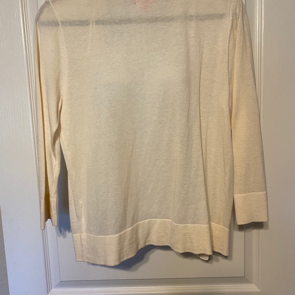 Ladies Elle Sweater w Sequin Button Trim - Picture 5 of 6